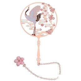 Chinese Style Products Chinese Style Products Retro Metal Tassel Pendant Pagination Mark Group Fan Shape Brass Bookmark Book R230728 D Dhj4G