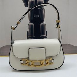 Women Designer Leather Bags Fashion Flap Luxury Adjustable Shoulder Strap Oblique Straddle Armpit Bag Full Leather Chain Bag