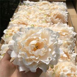 50PCS High Quality Silk Peony Flower Heads Wedding Party Decoration Artificial Simulation Silk Peony Camellia Rose Flower Wedding 264q