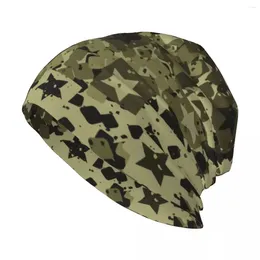 Berets Jungle Camouflage Stars Cap Army Camo Goth Autumn Winter Street Skullies Beanies Hat Spring Warm Dual-use Bonnet Knitted