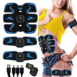 Abdominal Muscle Stimulator Trainer EMS Abs Wireless Leg Arm Belly Exercise Electric Simulators Massage Press Workout Home Gym 220227M