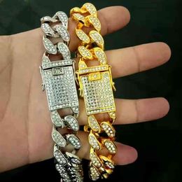 Hip hop fashion 1m Cuba diamond bracelet versatile personality men's necklace women's jewelry284j