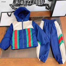 Luxury baby tracksuits kids designer clothes Plush insulation hooded jacket set Size 100-160 winter girl boy coat and pants Nov25