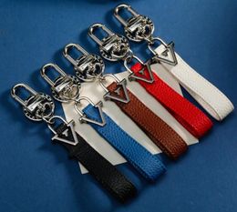 Keychains Lanyards Keychains Lanyards Luxury True leather keychains Car keychain Fashion pendant Brand Key ring for men women designer Key c