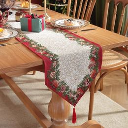 Table Cloth Xmas Elk Table Runner Red Christmas Seasonal Farmhouse Rustic Burlap Dining Decorations Party Supplies 13 X 72 Inch Table Decor 231204