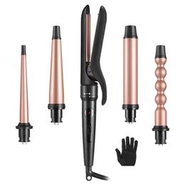 Hair Straighteners 5 In 1 Straightener Curlable And Straightening Dual Purpose Plasma Set Matic Curling Portable Drop Delivery Produ Dhwoe