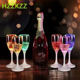 Wine Glasses 6Pcs LED Cups Colorful Drinking Mugs Flashing Glowing Supplies Whisky Cup Induction Luminous Party Decor Cocktail 150 120 250Ml 231205