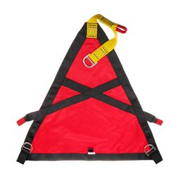 Climbing Harnesses 18KN Rock Rescue Belt Triangle Evacuation Harness Evacuate Patients Red for Outdoor Cave Equipment Accessories 231204