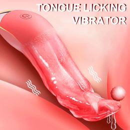 Sex Toy Massager Rose Toy Realistic Licking Tongue Vibrator Female 10 Speeds G-spot Nipples Clitoral Stimulation Toys for Women Adults Couple