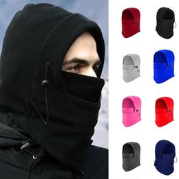 Berets Outdoor Hat Hooded Neck Winter Warm Cap Men Beanies Women Waterproof Hats Thermal Fleece Balaclava Warmer Hiking Scarves