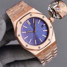 with Logo Designer Bag Moissante Quartz Wristwatch Royaloaks Aps y Types Mens Luxury Watch Aaa Gold Case Blue Dial Watches 40mm 15500 Stainless 998L