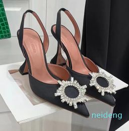 pumps Crystal-sunflower high heeled shoe Women's Luxury Designer Party Wedding Shoes With bo