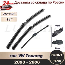 Windshield Wipers Wiper Front Rear Wiper Blades Set For VW Touareg 2003 2004 2005 2006 Windshield Windscreen Front Rear Window 26"+26"+14"L231153