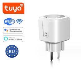 Smart Mini US UK EU Wifi Plug with Surge Protector 110-230V Voice 10A 16A 20A Control Smart Socket Work Remote Energy Monitor with Alexa Google Home Tuya APP New