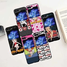 Cell Phone Cases Mobile Phone Case for Samsung Galaxy Z Flip5 Folding Cover Z Flip 5 Zflip5 Black Hard PC Protective Shell Cas B-Bettys B-Boop L2301019