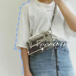 Designer-INS Hollow Out Clutch Bag Bird CageMetal Cage Girls Top-Handle Bags Purse Fashion Party Pouch Evening Bag312M