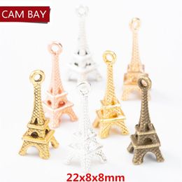 200pcs Antique Alloy Eiffel Tower Charms Metal Pendants Fit Bracelet Necklace Jewellery Making DIY Crafts Accessories282n