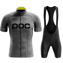 RCC POC Team Jersey Sets Bicycle Bike Breathable shorts Clothing Cycling Suit 20D GEL 220627219e