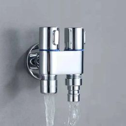 Angle s 1Pc G12 Zinc Alloy Threeway Filling angle wall mount One Into Two Out water Cleaning Sprayer bathroom Accessories 231205