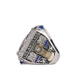 World Baseball championship ring 2020 LA champions rings for fans Silver solid metal souvenir with crystals236e