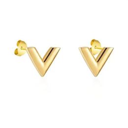 Fashion Gold Silver letter Stud Earrings for mens and women party wedding lovers gift Jewellery engagement NRJ266U