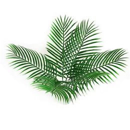 Artificial fake Plastic Leaves green plants Fake Palm Tree Leaf Greenery for Floral flower Arrangement flore wedding decoration GB258w