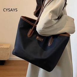 Evening Bags Korean Style Casual Minimalist Tote Bag with High-End Oxford Cloth and Large Capacity for Women's Daily Shopping bag 231205