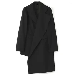 Men's Suits Winter Dark Asymmetrical Jacket Urban Youth Style Loose Oversize