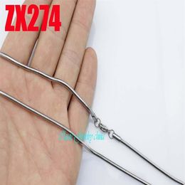 stainless steel necklace 2 4mm round snake chain fashion male women jewelry 20pcs ZX274 ZX252310G