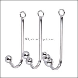 Other Health Beauty Items Stainless Steel Anal Hook Prostate Mas Gay Butt Plug With Ball Dilator For Men And Women Drop Delivery Otzf1