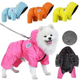 Dog Apparel Waterproof Dog Jacket for Small Medium Dogs Clothes Puppy Hoodies Coat Chihuahua Overalls Poodle Shih Tzu Jumpsuit Pet Costumes 231205