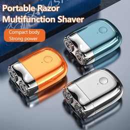 Razors Blades Fashion USB Rechargeable Electric Shaver Mini Portable Face Cordless Shavers Small Size Machine Shaving for Men Gift 231205