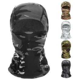 Camouflage Balaclava Full Face Mask for CS Wargame Cycling Hunting Army Bike Helmet Liner Tactical Cap Scarf2300