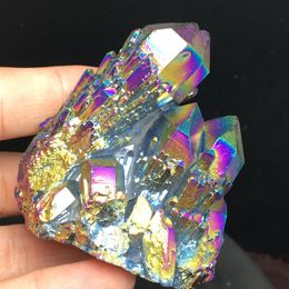 Aura Quartz Crystal Cluster Angel Aura Natural Quartz Crystal Druzy Geode Specimen Minerals Reiki Healing Chakra2520