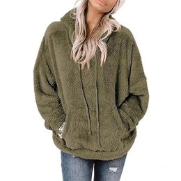 Womens Hoodies Sweatshirts Fleece Women Autumn Winter Plush Warm Fluffy Loose Hoodie Tops Long Sleeve Harajuku Femele Sherpa Pullovers 231204