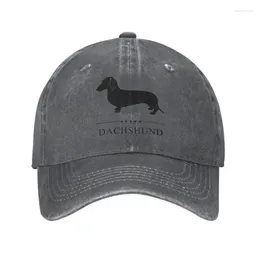 Ball Caps Punk Cotton Dachshund Baseball Cap For Women Men Adjustable Sausage Badger Wiener Dog Dad Hat Sun Protection