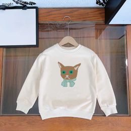 Brand designer baby hoodie Autumn Cute pattern print kids sweater Size 100-160 round neck boys girls pullover Nov25