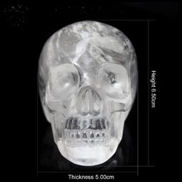 Hand carved Natural transparent crystal skull crystal gemstone human alien head for healing Reiki Halloween gifts2015