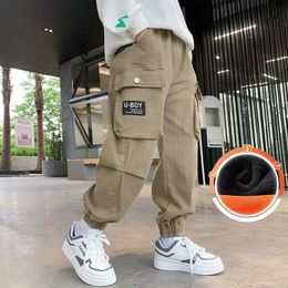 ズボンの子供用ズボンの子供の子供の子供の子供服の男の子はティーンエイジャーの男の子の服を着る冬231204