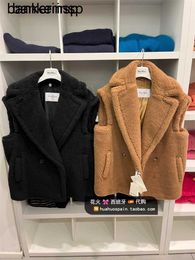 Alpaca Coat Maxmaras Wool Coat Same Material Fireworks Spain Maxmara September Women's Short Vest Discount