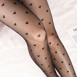 Women Socks Sexy Plus Size Women's Tights Classic Small Polka Dot Silk Stockings Thin Vintage Faux Tattoo Pantyhose Female Hosiery