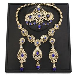 ウェディングジュエリーセットSunspicems Gold Color Moroccan Bride Jewelryセット