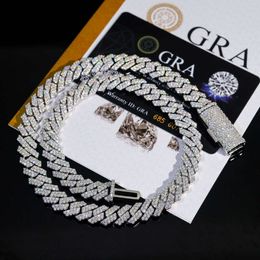 Wholesale Factory Price S Sterling Sier Lab Diamond Hip Hop Jewellery Iced Out Vvs Moissanite Chain Cuban Link