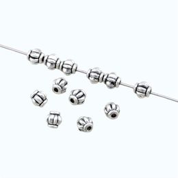 500Pcs Antique Silver Alloy lantern Spacer Bead 4mm For Jewellery Making Bracelet Necklace DIY Accessories D2207T