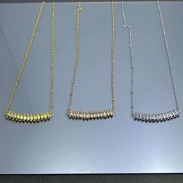 Luxury Fashion Necklace Designer Jewellery partyV Gold Bullet for Women CNC High Edition Flexible Rivet Collar Chain with True Feel