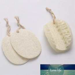 100pcs Natural Loofah Sponge Bath Shower Body Exfoliator Pads With Hanging Cotton Rope household244S