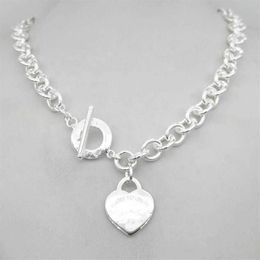 Design Man Women Fashion Necklace Pendant Chain Necklace S925 Sterling Silver Key Return to heart love brand Pendant Charm With Bo274Q