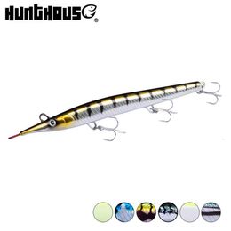 Hunthouse leurre stickbait needle pencil sea fishing lure hard bait sea bass 140mm 180mm sinking skipping garfish sphyraena T19101207x