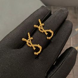 Designer Earring Love Earrings For Woman Brand Simple Letters Y Gold 925 Silver Diamond Ring Lady Earrings Jewellery Ear Stud308V
