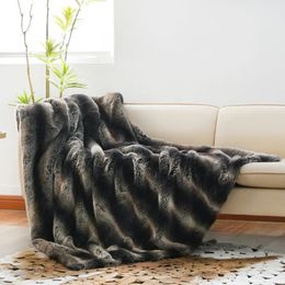 Blankets Christmas Home Decor Super Soft Plush Faux Fur Throw Blanket Lightweight and Cosy for Sofa Living Room Bedroom 231204